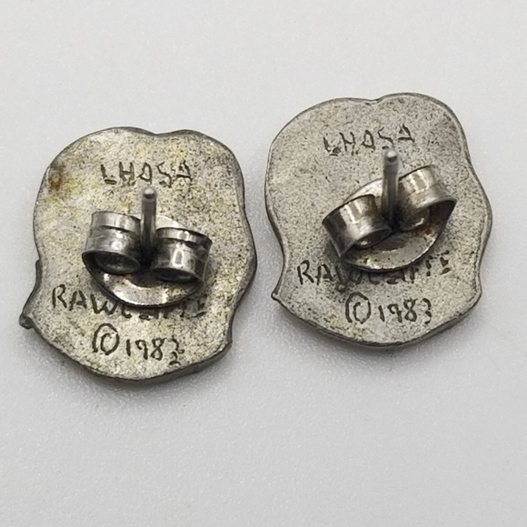 Rawcliffe Lhasa Apso Pewter Dog Head Earrings 1983 Vintage Puppy Animal - Picture 4 of 6